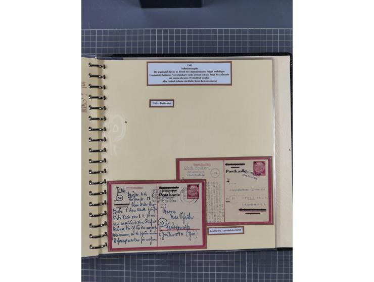 1924/45, umfangreiche ungebrauchte und gebrauchte Ganzsachen-Sammlung mit gezähnten Karten, Besonderheiten usw., dabei u.a. g