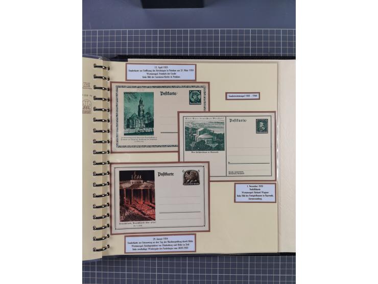 1924/45, umfangreiche ungebrauchte und gebrauchte Ganzsachen-Sammlung mit gezähnten Karten, Besonderheiten usw., dabei u.a. g