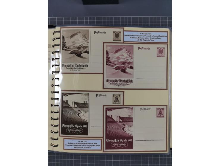 1924/45, umfangreiche ungebrauchte und gebrauchte Ganzsachen-Sammlung mit gezähnten Karten, Besonderheiten usw., dabei u.a. g