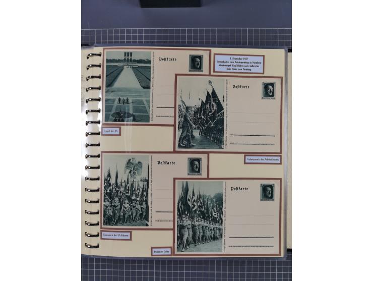 1924/45, umfangreiche ungebrauchte und gebrauchte Ganzsachen-Sammlung mit gezähnten Karten, Besonderheiten usw., dabei u.a. g