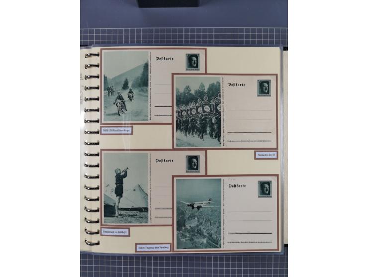 1924/45, umfangreiche ungebrauchte und gebrauchte Ganzsachen-Sammlung mit gezähnten Karten, Besonderheiten usw., dabei u.a. g