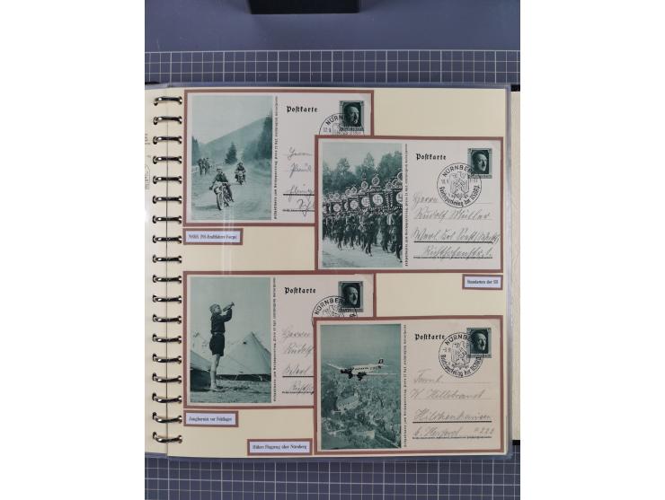 1924/45, umfangreiche ungebrauchte und gebrauchte Ganzsachen-Sammlung mit gezähnten Karten, Besonderheiten usw., dabei u.a. g