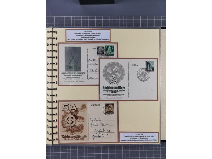 1924/45, umfangreiche ungebrauchte und gebrauchte Ganzsachen-Sammlung mit gezähnten Karten, Besonderheiten usw., dabei u.a. g