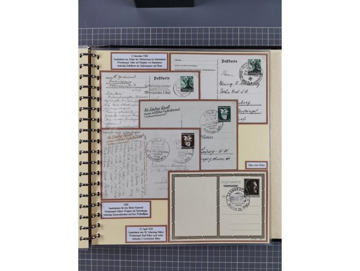 1924/45, umfangreiche ungebrauchte und gebrauchte Ganzsachen-Sammlung mit gezähnten Karten, Besonderheiten usw., dabei u.a. g