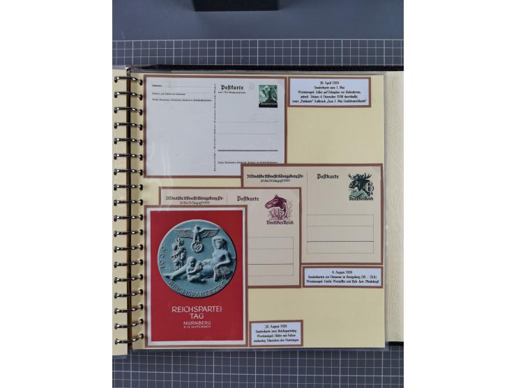 1924/45, umfangreiche ungebrauchte und gebrauchte Ganzsachen-Sammlung mit gezähnten Karten, Besonderheiten usw., dabei u.a. g