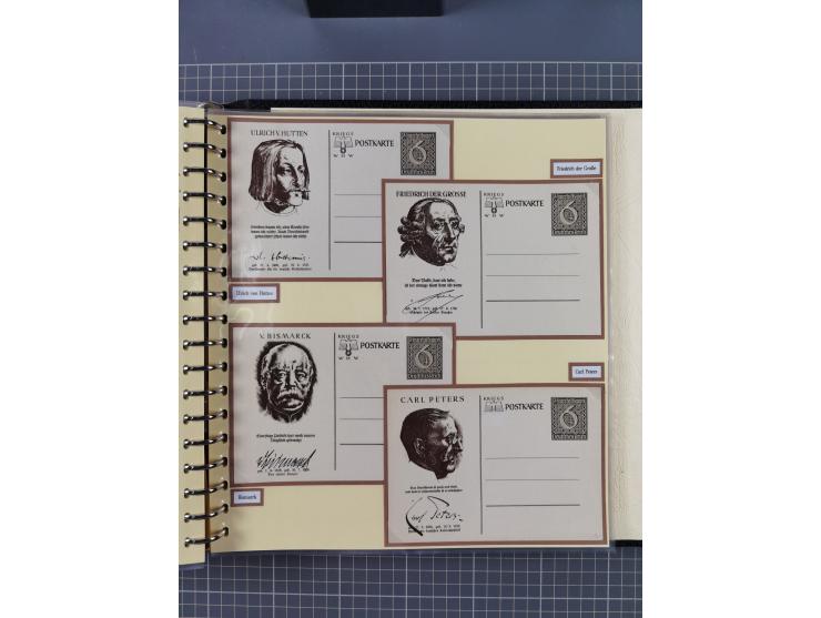 1924/45, umfangreiche ungebrauchte und gebrauchte Ganzsachen-Sammlung mit gezähnten Karten, Besonderheiten usw., dabei u.a. g