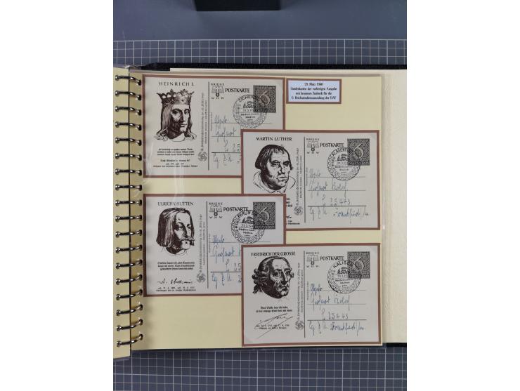 1924/45, umfangreiche ungebrauchte und gebrauchte Ganzsachen-Sammlung mit gezähnten Karten, Besonderheiten usw., dabei u.a. g