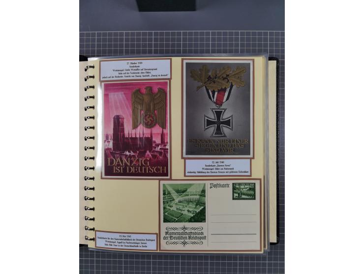 1924/45, umfangreiche ungebrauchte und gebrauchte Ganzsachen-Sammlung mit gezähnten Karten, Besonderheiten usw., dabei u.a. g