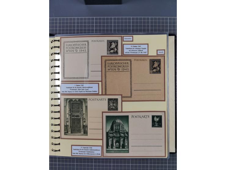 1924/45, umfangreiche ungebrauchte und gebrauchte Ganzsachen-Sammlung mit gezähnten Karten, Besonderheiten usw., dabei u.a. g