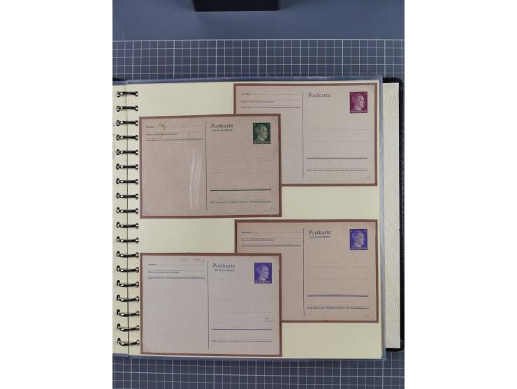 1924/45, umfangreiche ungebrauchte und gebrauchte Ganzsachen-Sammlung mit gezähnten Karten, Besonderheiten usw., dabei u.a. g