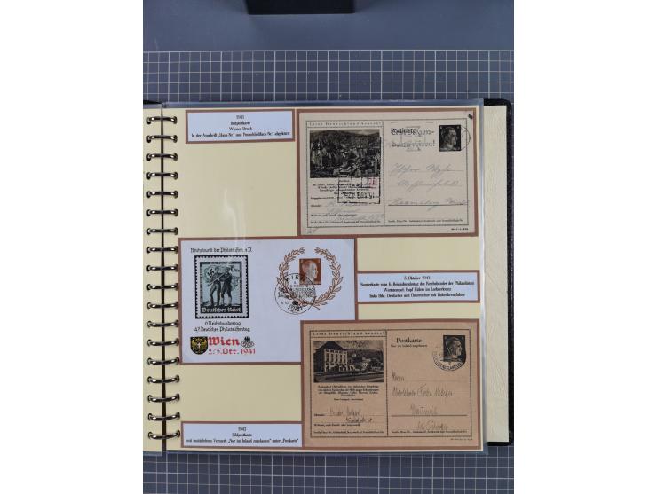 1924/45, umfangreiche ungebrauchte und gebrauchte Ganzsachen-Sammlung mit gezähnten Karten, Besonderheiten usw., dabei u.a. g