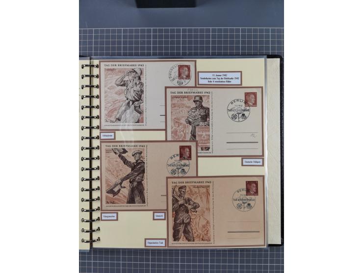 1924/45, umfangreiche ungebrauchte und gebrauchte Ganzsachen-Sammlung mit gezähnten Karten, Besonderheiten usw., dabei u.a. g