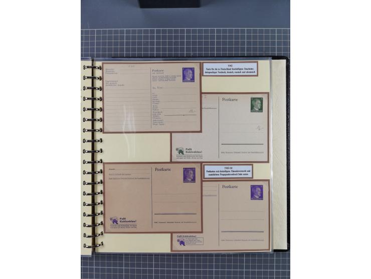 1924/45, umfangreiche ungebrauchte und gebrauchte Ganzsachen-Sammlung mit gezähnten Karten, Besonderheiten usw., dabei u.a. g