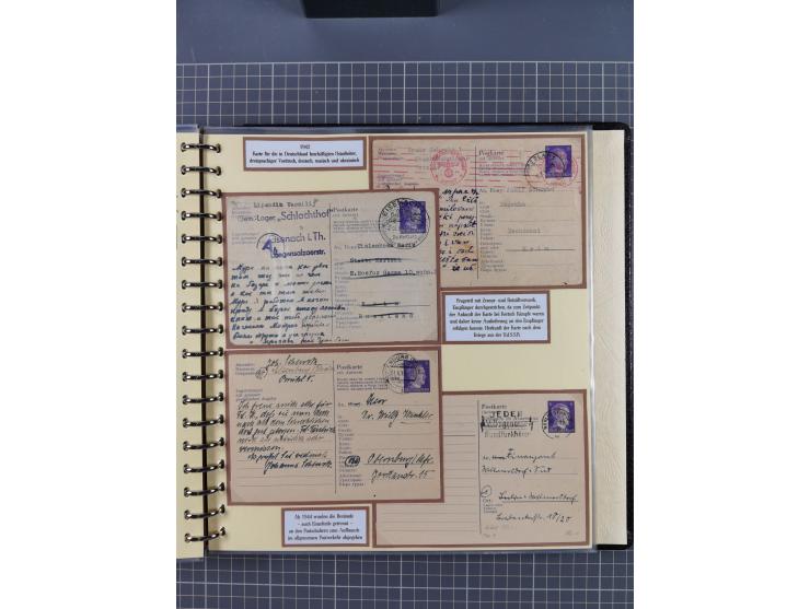 1924/45, umfangreiche ungebrauchte und gebrauchte Ganzsachen-Sammlung mit gezähnten Karten, Besonderheiten usw., dabei u.a. g