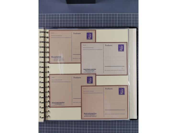 1924/45, umfangreiche ungebrauchte und gebrauchte Ganzsachen-Sammlung mit gezähnten Karten, Besonderheiten usw., dabei u.a. g