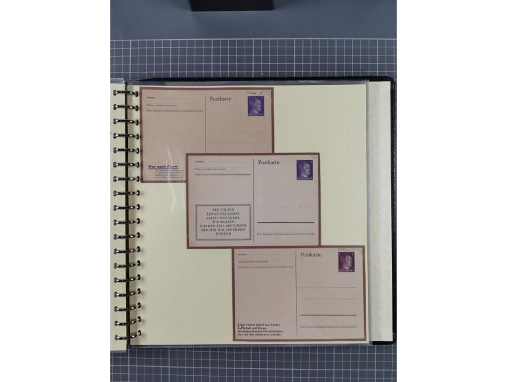1924/45, umfangreiche ungebrauchte und gebrauchte Ganzsachen-Sammlung mit gezähnten Karten, Besonderheiten usw., dabei u.a. g