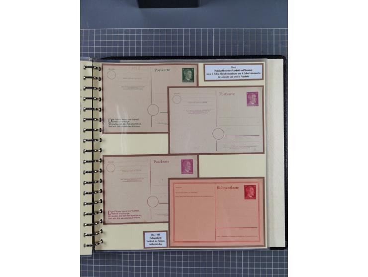 1924/45, umfangreiche ungebrauchte und gebrauchte Ganzsachen-Sammlung mit gezähnten Karten, Besonderheiten usw., dabei u.a. g