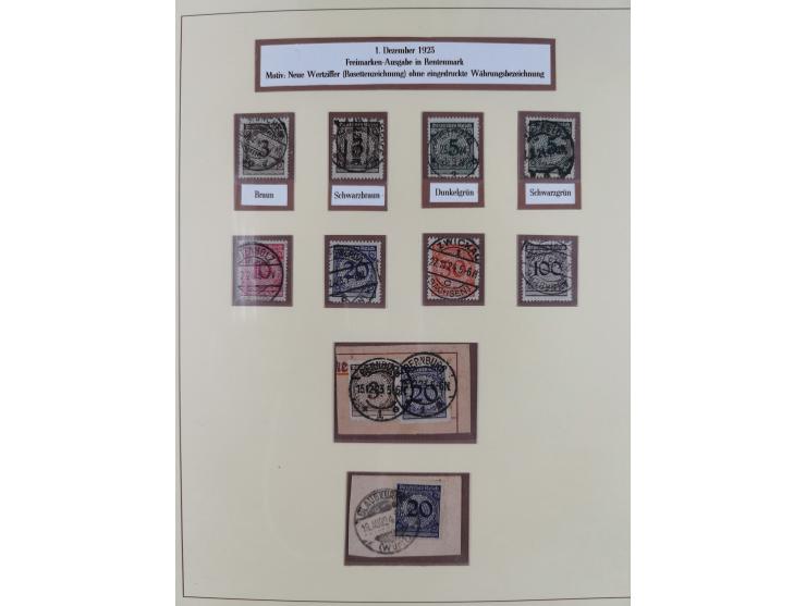 1923/45, umfangreiche, in den Hauptnummern überkomplette gestempelte Sammlung inkl. Dienstmarken mit einigen Besonderheiten. 