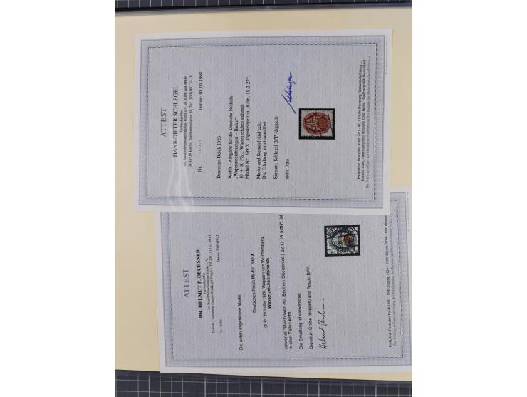 1923/45, umfangreiche, in den Hauptnummern überkomplette gestempelte Sammlung inkl. Dienstmarken mit einigen Besonderheiten. 