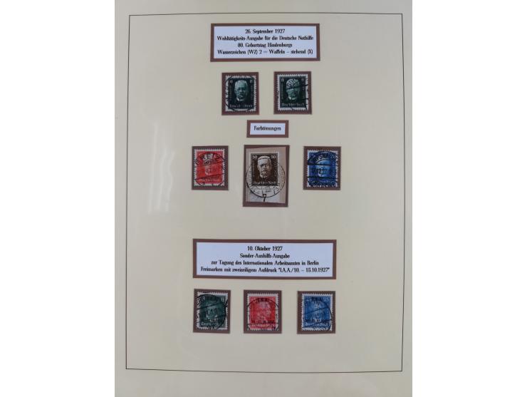 1923/45, umfangreiche, in den Hauptnummern überkomplette gestempelte Sammlung inkl. Dienstmarken mit einigen Besonderheiten. 