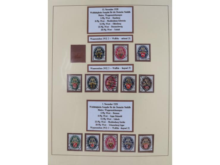 1923/45, umfangreiche, in den Hauptnummern überkomplette gestempelte Sammlung inkl. Dienstmarken mit einigen Besonderheiten. 