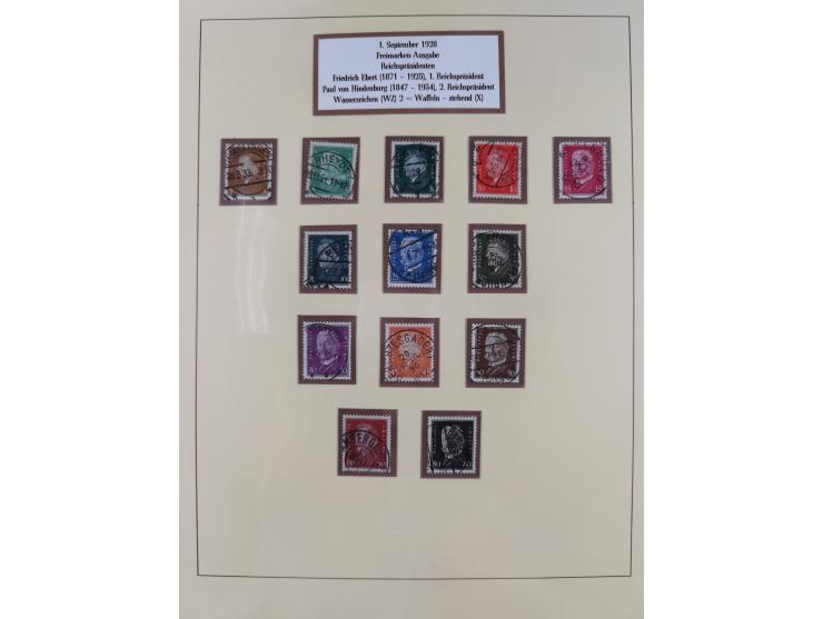 1923/45, umfangreiche, in den Hauptnummern überkomplette gestempelte Sammlung inkl. Dienstmarken mit einigen Besonderheiten. 