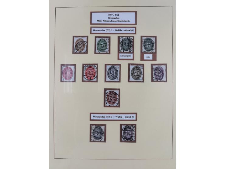 1923/45, umfangreiche, in den Hauptnummern überkomplette gestempelte Sammlung inkl. Dienstmarken mit einigen Besonderheiten. 