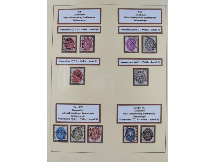 1923/45, umfangreiche, in den Hauptnummern überkomplette gestempelte Sammlung inkl. Dienstmarken mit einigen Besonderheiten. 