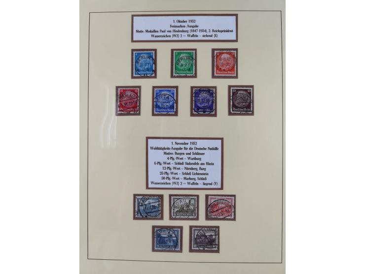 1923/45, umfangreiche, in den Hauptnummern überkomplette gestempelte Sammlung inkl. Dienstmarken mit einigen Besonderheiten. 