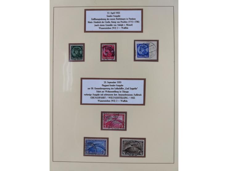 1923/45, umfangreiche, in den Hauptnummern überkomplette gestempelte Sammlung inkl. Dienstmarken mit einigen Besonderheiten. 