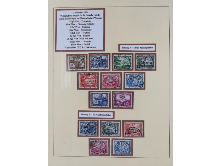 1923/45, umfangreiche, in den Hauptnummern überkomplette gestempelte Sammlung inkl. Dienstmarken mit einigen Besonderheiten. 