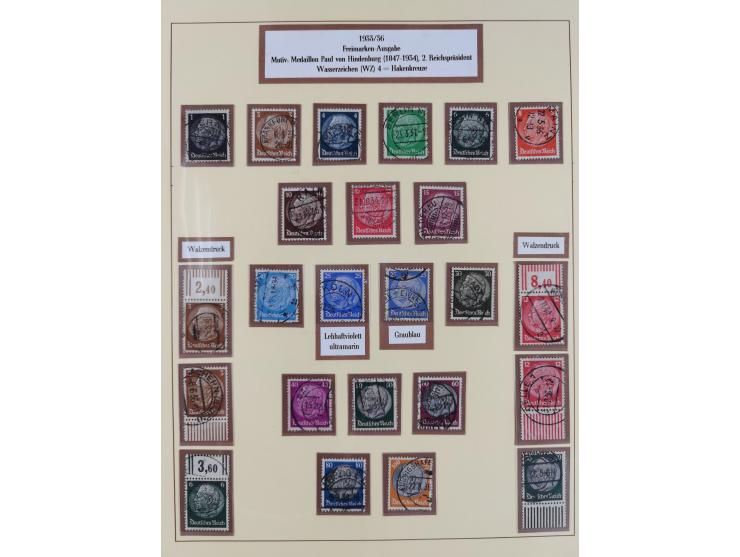 1923/45, umfangreiche, in den Hauptnummern überkomplette gestempelte Sammlung inkl. Dienstmarken mit einigen Besonderheiten. 