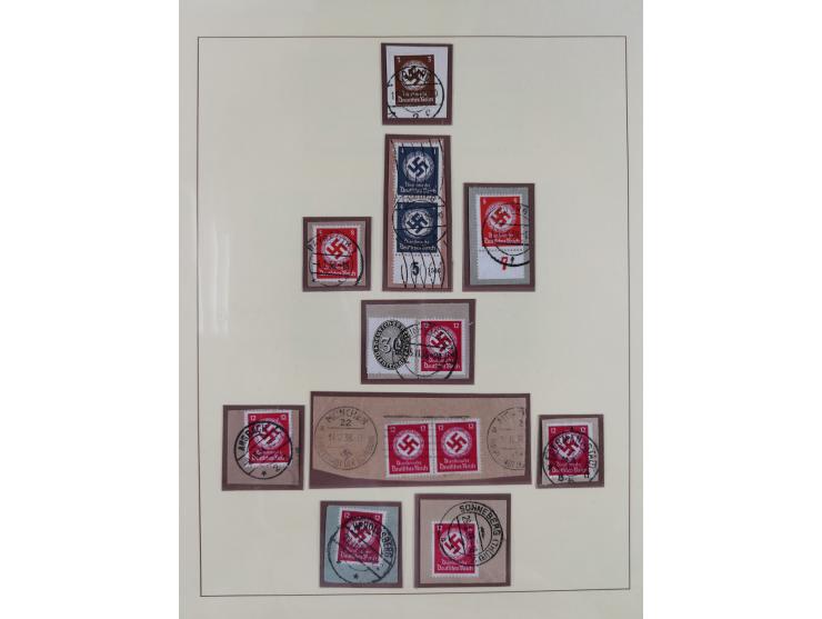 1923/45, umfangreiche, in den Hauptnummern überkomplette gestempelte Sammlung inkl. Dienstmarken mit einigen Besonderheiten. 