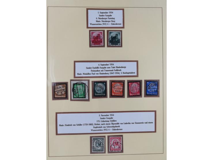 1923/45, umfangreiche, in den Hauptnummern überkomplette gestempelte Sammlung inkl. Dienstmarken mit einigen Besonderheiten. 