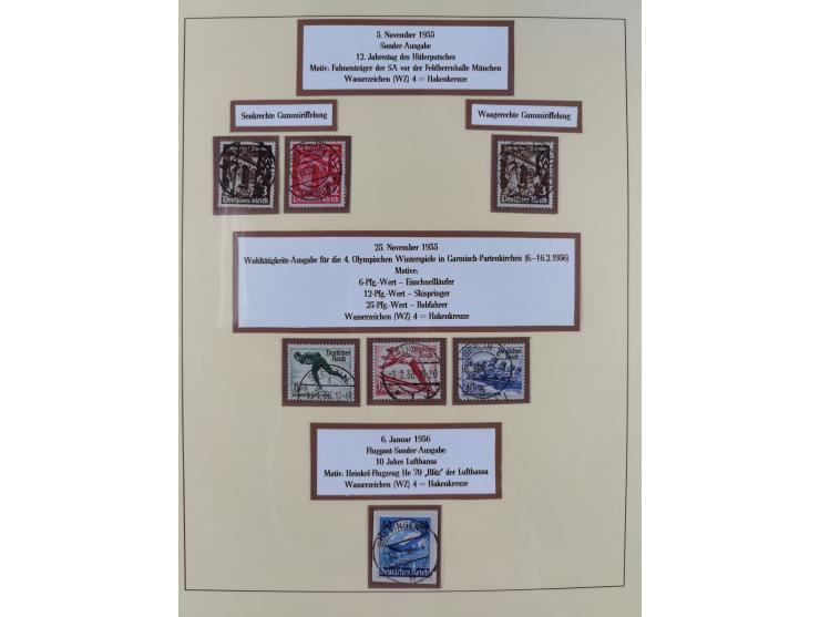 1923/45, umfangreiche, in den Hauptnummern überkomplette gestempelte Sammlung inkl. Dienstmarken mit einigen Besonderheiten. 