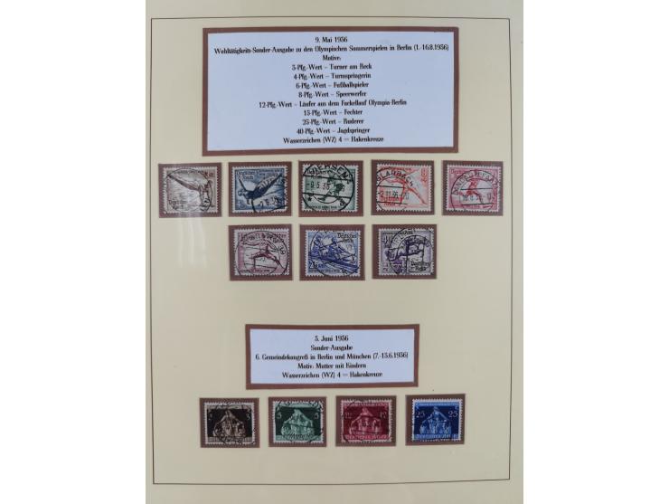 1923/45, umfangreiche, in den Hauptnummern überkomplette gestempelte Sammlung inkl. Dienstmarken mit einigen Besonderheiten. 