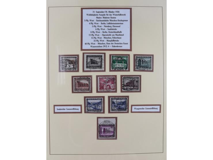 1923/45, umfangreiche, in den Hauptnummern überkomplette gestempelte Sammlung inkl. Dienstmarken mit einigen Besonderheiten. 