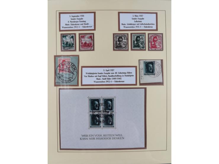 1923/45, umfangreiche, in den Hauptnummern überkomplette gestempelte Sammlung inkl. Dienstmarken mit einigen Besonderheiten. 