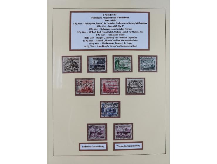 1923/45, umfangreiche, in den Hauptnummern überkomplette gestempelte Sammlung inkl. Dienstmarken mit einigen Besonderheiten. 