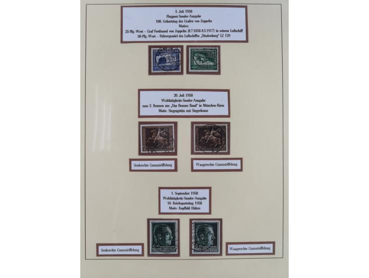 1923/45, umfangreiche, in den Hauptnummern überkomplette gestempelte Sammlung inkl. Dienstmarken mit einigen Besonderheiten. 