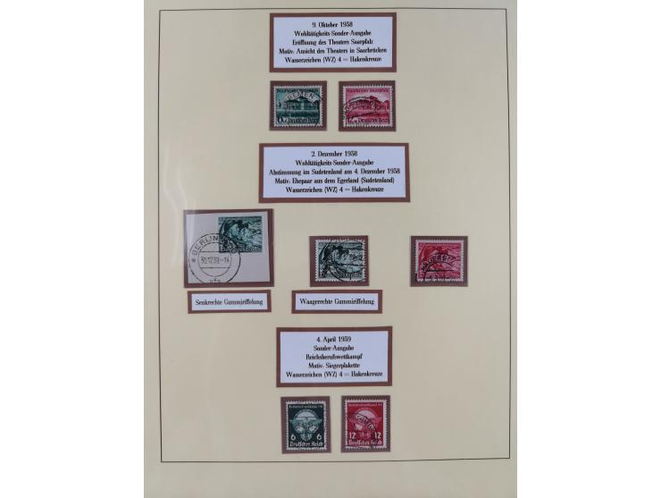 1923/45, umfangreiche, in den Hauptnummern überkomplette gestempelte Sammlung inkl. Dienstmarken mit einigen Besonderheiten. 