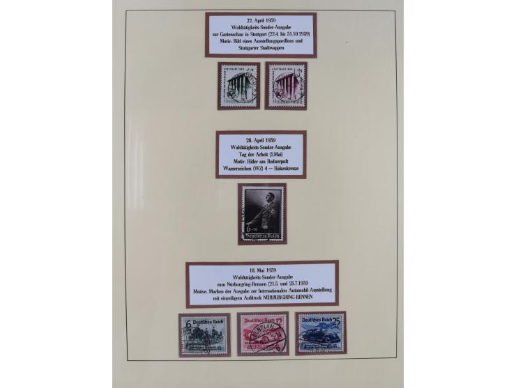 1923/45, umfangreiche, in den Hauptnummern überkomplette gestempelte Sammlung inkl. Dienstmarken mit einigen Besonderheiten. 