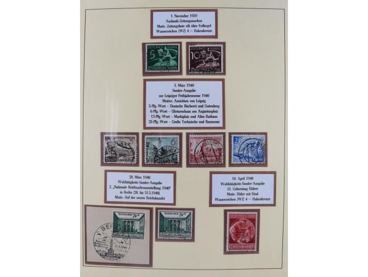 1923/45, umfangreiche, in den Hauptnummern überkomplette gestempelte Sammlung inkl. Dienstmarken mit einigen Besonderheiten. 