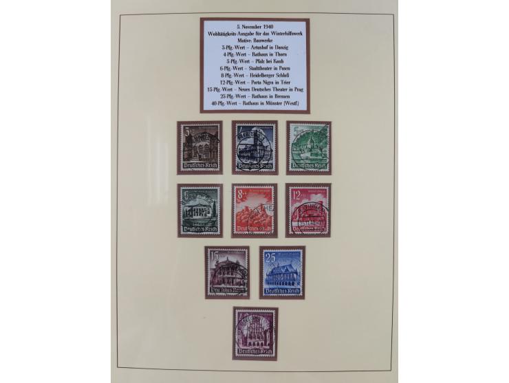 1923/45, umfangreiche, in den Hauptnummern überkomplette gestempelte Sammlung inkl. Dienstmarken mit einigen Besonderheiten. 