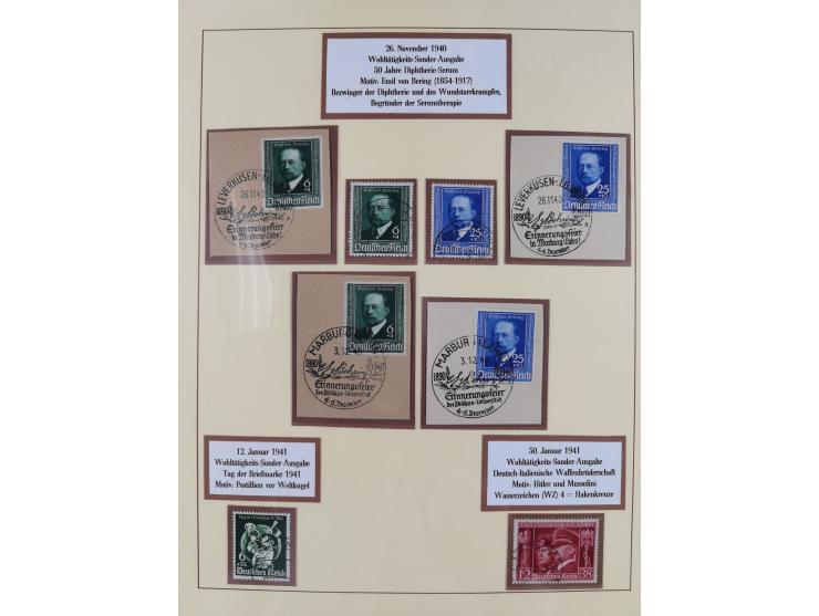 1923/45, umfangreiche, in den Hauptnummern überkomplette gestempelte Sammlung inkl. Dienstmarken mit einigen Besonderheiten. 