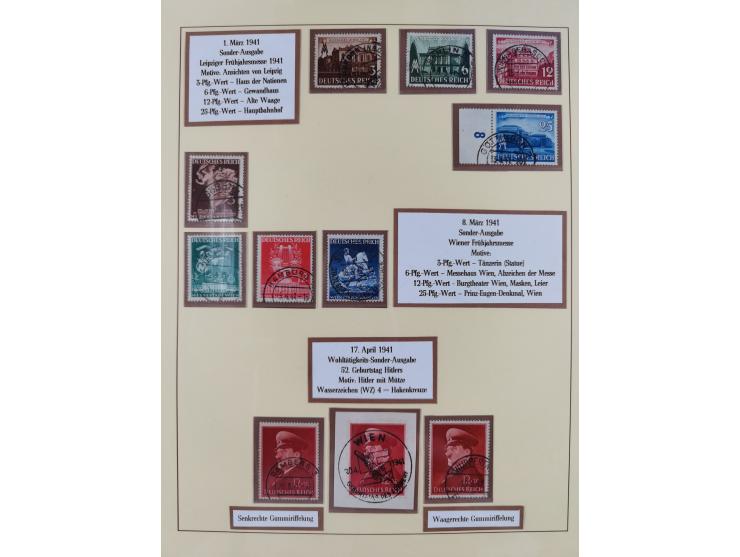 1923/45, umfangreiche, in den Hauptnummern überkomplette gestempelte Sammlung inkl. Dienstmarken mit einigen Besonderheiten. 