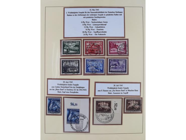 1923/45, umfangreiche, in den Hauptnummern überkomplette gestempelte Sammlung inkl. Dienstmarken mit einigen Besonderheiten. 