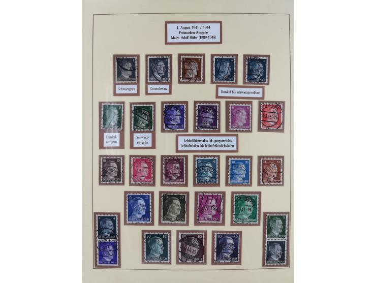 1923/45, umfangreiche, in den Hauptnummern überkomplette gestempelte Sammlung inkl. Dienstmarken mit einigen Besonderheiten. 