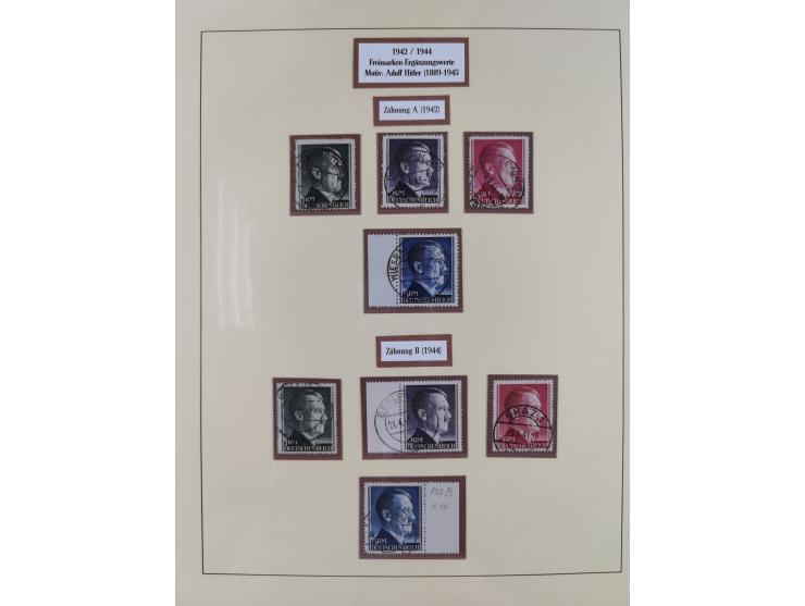 1923/45, umfangreiche, in den Hauptnummern überkomplette gestempelte Sammlung inkl. Dienstmarken mit einigen Besonderheiten. 