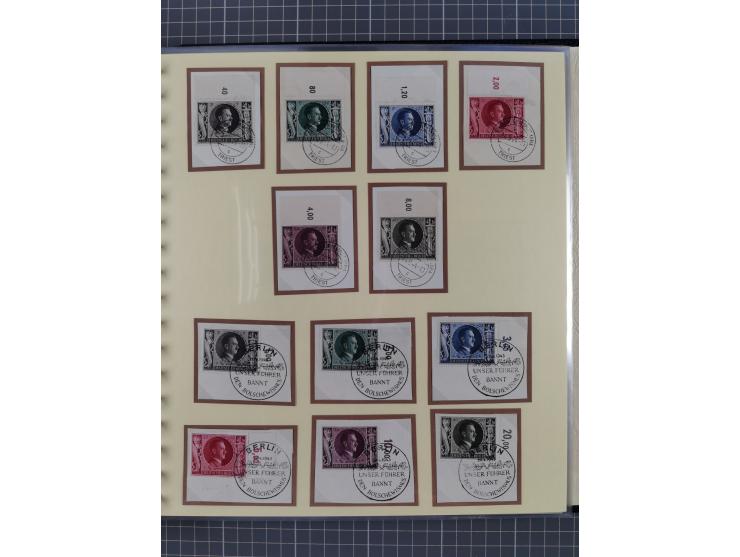 1923/45, umfangreiche, in den Hauptnummern überkomplette gestempelte Sammlung inkl. Dienstmarken mit einigen Besonderheiten. 